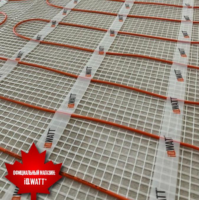 Тонкий самоклеящийся греющий мат IQ FLOOR MAT 150 Вт/м.кв - 8,0м²